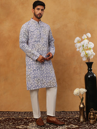 Printed & Embroidered Kurta Pyjama Set