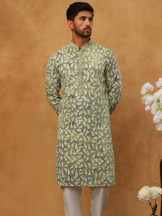 Printed & Embroidered Kurta Pyjama Set