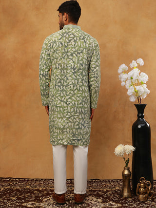Printed & Embroidered Kurta Pyjama Set
