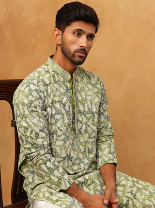 Printed & Embroidered Kurta Pyjama Set