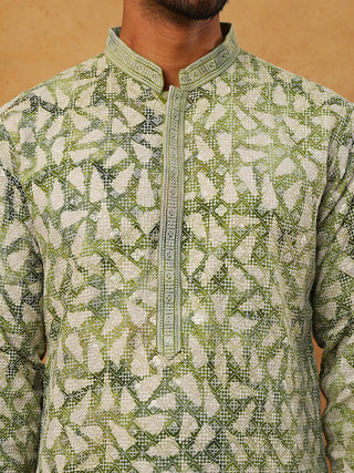 Printed & Embroidered Kurta Pyjama Set