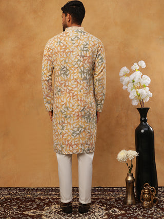 Printed & Embroidered Kurta Pyjama Set
