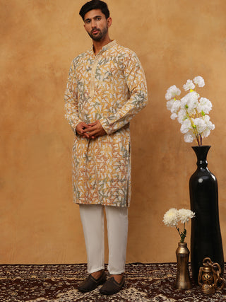 Printed & Embroidered Kurta Pyjama Set