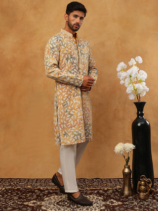 Printed & Embroidered Kurta Pyjama Set