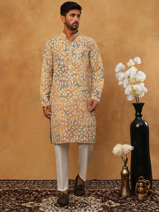 Printed & Embroidered Kurta Pyjama Set