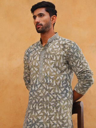 Printed & Embroidered Kurta Pyjama Set