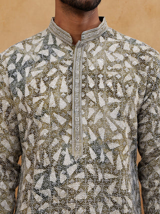 Printed & Embroidered Kurta Pyjama Set
