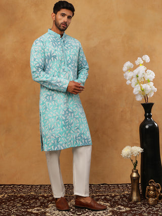 Printed & Embroidered Kurta Pyjama Set