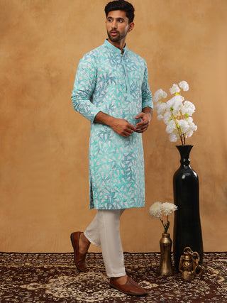 Printed & Embroidered Kurta Pyjama Set