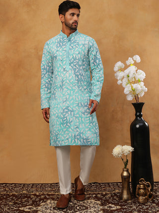 Printed & Embroidered Kurta Pyjama Set