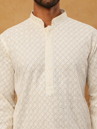 Men’s Ethnic Cotton Embroidered Kurta Pyjama