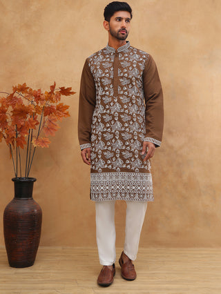 Men Ethnic Embroidered Kurta Pyjama Set