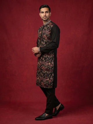 Premium Silk Blend Embroidered Kurta Pyjama