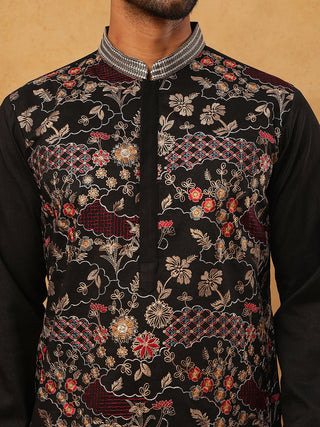 Premium Silk Blend Embroidered Kurta Pyjama
