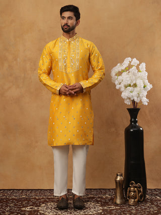 Men’s Festive Rubber Print Kurta Pyjama