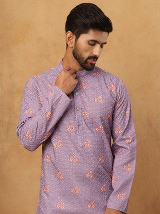 Festive Cotton Blend Printed Kurta Pyjama Set