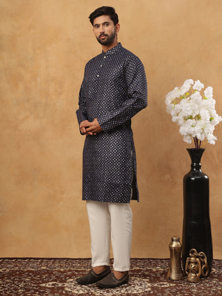 Festive Cotton Blend Printed Kurta Pyjama Set