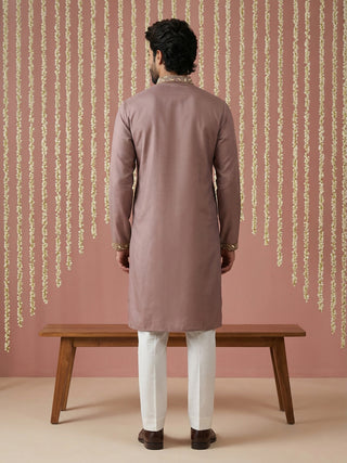 Silk Blend Designer Embroidered Kurta Set