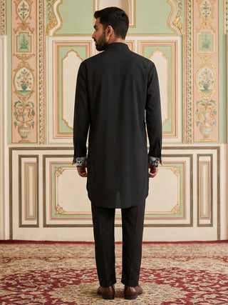 Japanese Fabric Embroidered Kurta Pyjama