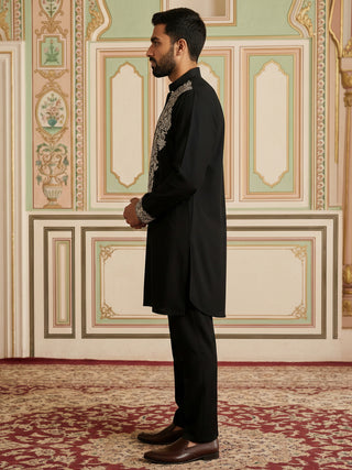 Japanese Fabric Embroidered Kurta Pyjama