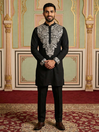 Japanese Fabric Embroidered Kurta Pyjama