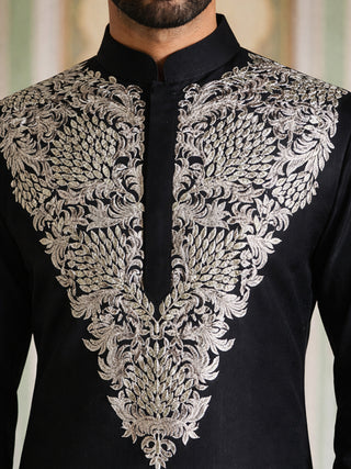 Japanese Fabric Embroidered Kurta Pyjama