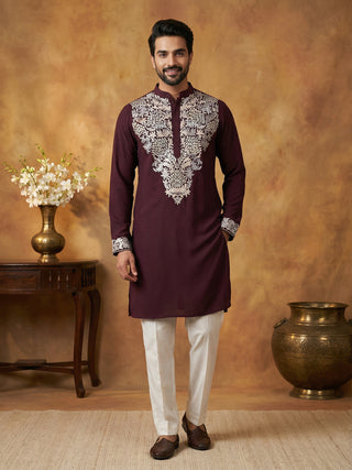 Japanese Fabric Embroidered Kurta Pyjama