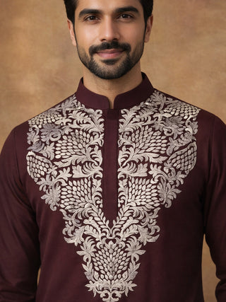 Japanese Fabric Embroidered Kurta Pyjama