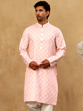 Classic Ethnic Print Cotton Blend Kurta Pyjama Set