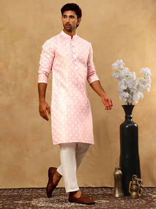 Classic Ethnic Print Cotton Blend Kurta Pyjama Set