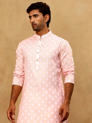Classic Ethnic Print Cotton Blend Kurta Pyjama Set