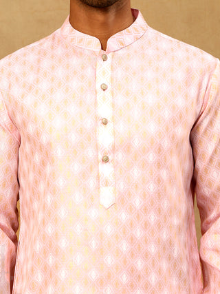 Classic Ethnic Print Cotton Blend Kurta Pyjama Set