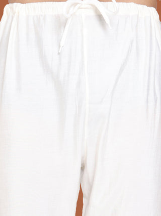 Embroidered Silk Blend Straight Kurta Set