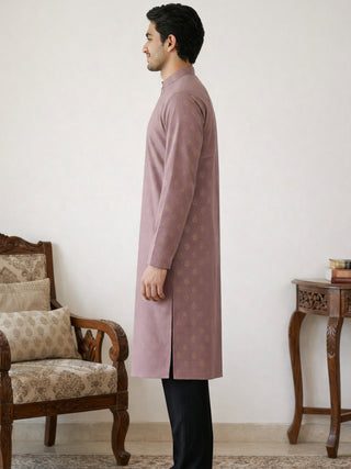 Classic Cotton Blend Foil Print Kurta Set