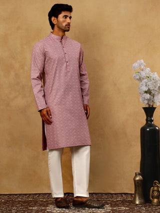 Traditional Printed Kurta Pyjama Set for Men