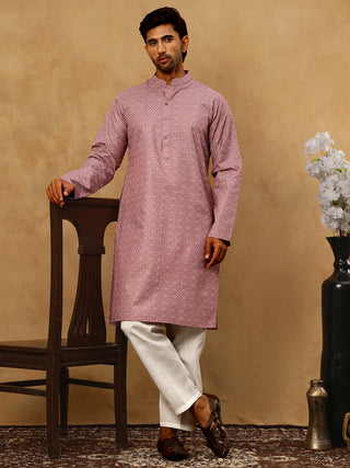 Traditional Printed Kurta Pyjama Set for Men