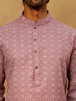 Traditional Printed Kurta Pyjama Set for Men