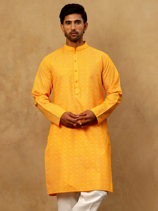 Traditional Printed Kurta Pyjama Set for Men