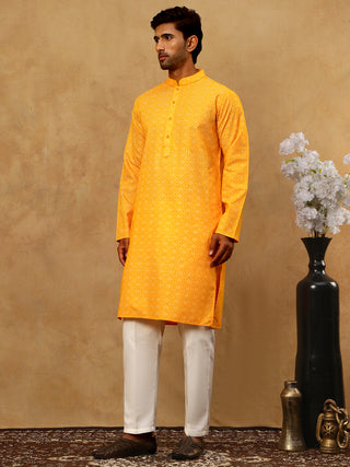 Traditional Printed Kurta Pyjama Set for Men