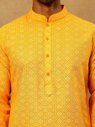 Traditional Printed Kurta Pyjama Set for Men