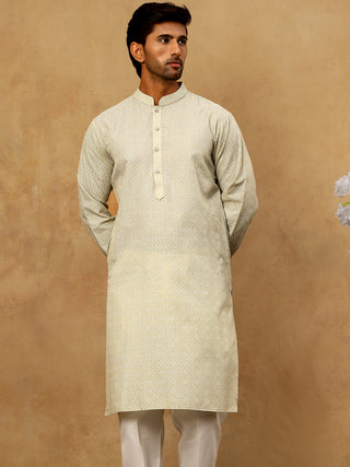 Traditional Printed Kurta Pyjama Set for Men