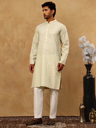 Traditional Printed Kurta Pyjama Set for Men