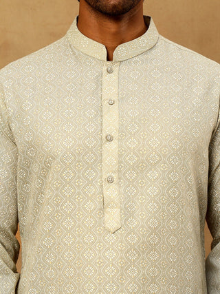 Traditional Printed Kurta Pyjama Set for Men