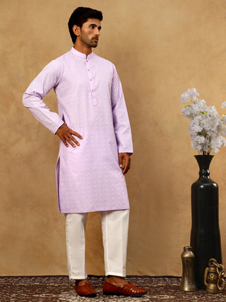 Traditional Printed Kurta Pyjama Set for Men