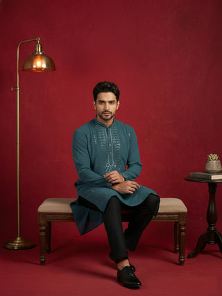Men Japanese Imported Embroidered Kurta Set