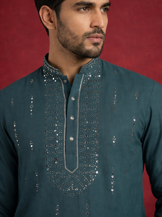 Men Japanese Imported Embroidered Kurta Set