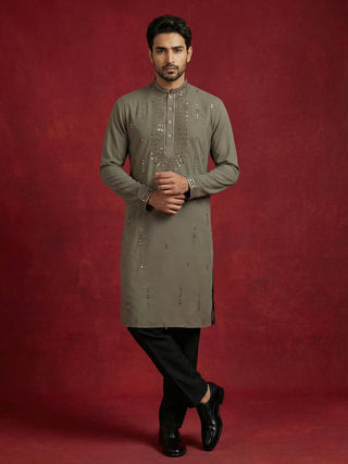 Men Japanese Imported Embroidered Kurta Set