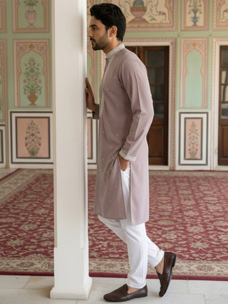 Men Japanese Fabric Embroidered Kurta Set