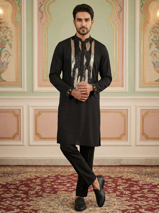 Japanese Fabric Embroidered Kurta Set
