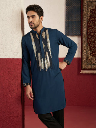 Japanese Fabric Embroidered Kurta Set